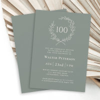 Eenvoudige elegante Laurel krans 100e verjaardag