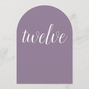 Eenvoudige Elegante Lavendel Afgeronde Tafel Numme Kaart