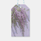 Eenvoudige elegante lavendel bloeit bruiloft cadeaulabel (Achterkant)