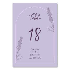 Eenvoudige elegante lavendel bloeit bruiloft kaart