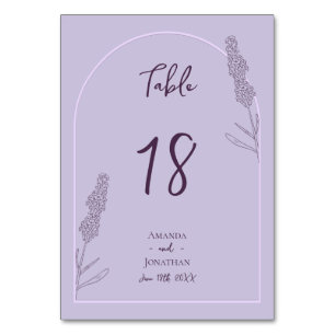 Eenvoudige elegante lavendel bloeit bruiloft kaart