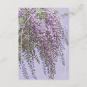 Eenvoudige Elegante Lavendel Blooms Bruiloft RSVP Informatiekaartje (Achterkant)