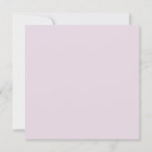 Eenvoudige elegante lavendel bruiloft uitnodiging (Achterkant)