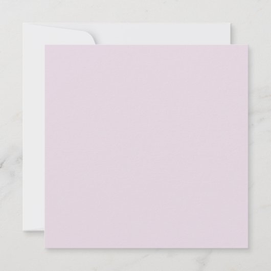 Eenvoudige elegante lavendel bruiloft uitnodiging (Achterkant)