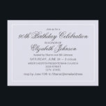 Eenvoudige elegante lavendel en witte 90e verjaard kaart<br><div class="desc">Dit verjaardagsontwerp heeft een klassieke zachte lavendelachtergrond met aangepaste typografie.</div>