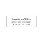 Eenvoudige elegante lettertype bruiloft mailing  zelfinktende stempel (Design)