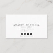 Eenvoudige elegante lichtblauwe Waterverf sociale  Visitekaartje (Achterkant)