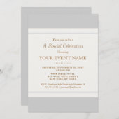 Eenvoudige elegante  lichte grijze professional kaart (Voorkant / Achterkant)