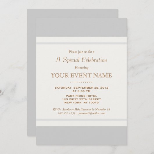 Eenvoudige elegante  lichte grijze professional kaart (Voorkant / Achterkant)