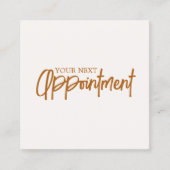 Eenvoudige elegante lichte pastel schoonheidssalon afsprakenkaartje (Voorkant)