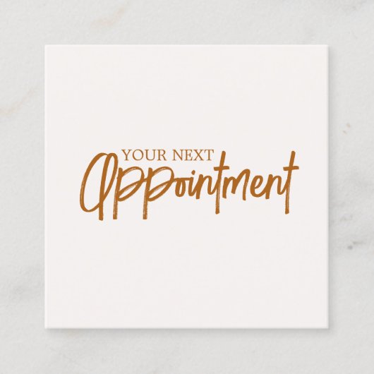 Eenvoudige elegante lichte pastel schoonheidssalon afsprakenkaartje (Voorkant)