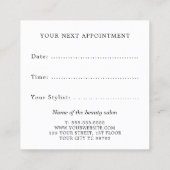 Eenvoudige elegante lichte pastel schoonheidssalon afsprakenkaartje (Achterkant)