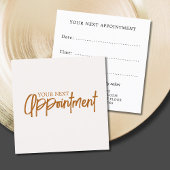 Eenvoudige elegante lichte pastel schoonheidssalon afsprakenkaartje