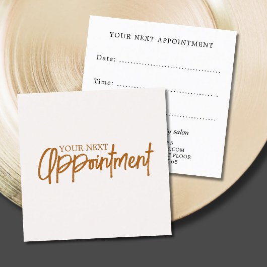 Eenvoudige elegante lichte pastel schoonheidssalon afsprakenkaartje