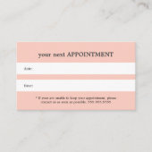 Eenvoudige elegante lichte pastelschoonheid afsprakenkaartje (Voorkant)