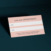 Eenvoudige elegante lichte pastelschoonheid afsprakenkaartje