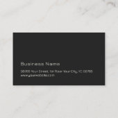 Eenvoudige elegante lichtgele zwarte consultant visitekaartje (Achterkant)