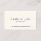 Eenvoudige elegante lichtgele zwarte consultant visitekaartje (Voorkant)