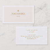 Eenvoudige elegante lichtroze consultant visitekaartje (Voorkant / Achterkant)