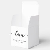 Eenvoudige & Elegante Liefde Bruiloft Gepersonalis Bedankdoosjes (Geopend)