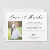 Eenvoudige elegante liefde en bedankt 2 foto's bru (Voorkant)