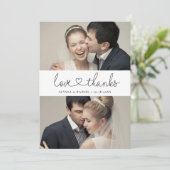 Eenvoudige Elegante Liefde en bedankt hart script (Staand voorkant)