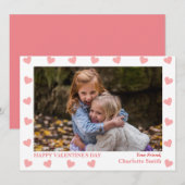 Eenvoudige Elegante Liefde foto klaslokaal valenti Feestdagenkaart (Voorkant / Achterkant)