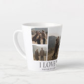 Eenvoudige Elegante Liefde Valentijnsdag paar 5 fo Latte Mok (Linkerhoek)