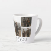 Eenvoudige Elegante Liefde Valentijnsdag paar 5 fo Latte Mok (Rechterhoek)