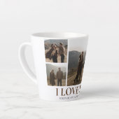 Eenvoudige Elegante Liefde Valentijnsdag paar 5 fo Latte Mok (Linkerhoek)