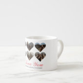 Eenvoudige Elegante Liefde Valentijnsdag paar 6 fo Espresso Kop (Voorkant rechts)