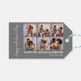 Eenvoudige Elegante Liefde Valentijnsdag paar foto Cadeaulabel