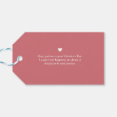 Eenvoudige Elegante Liefde Valentijnsdag paar foto Cadeaulabel (Achterkant Horizontaal)