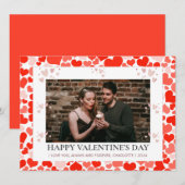 Eenvoudige Elegante Liefde Valentijnsdag paar foto Feestdagenkaart (Voorkant / Achterkant)