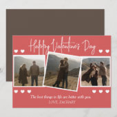 Eenvoudige Elegante Liefde Valentijnsdag paar foto Feestdagenkaart (Voorkant / Achterkant)