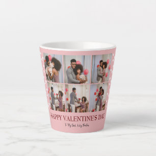 Eenvoudige Elegante Liefde Valentijnsdag Paar foto Latte Mok