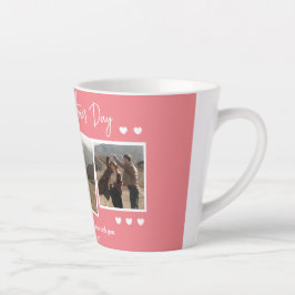 Eenvoudige Elegante Liefde Valentijnsdag paar foto Latte Mok