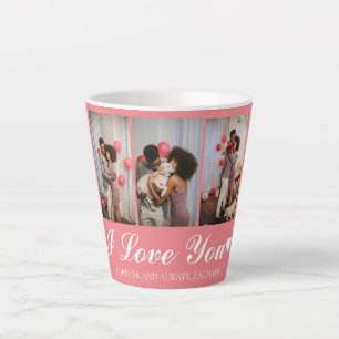 Eenvoudige Elegante Liefde Valentijnsdag paar foto Latte Mok
