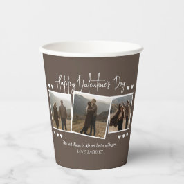 Eenvoudige Elegante Liefde Valentijnsdag paar foto Papieren Bekers