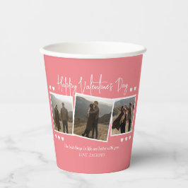 Eenvoudige Elegante Liefde Valentijnsdag paar foto Papieren Bekers
