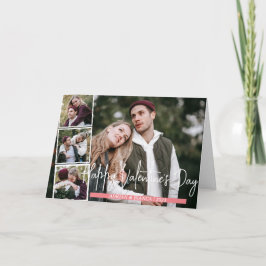 Eenvoudige Elegante Liefde valentijnsdag stel 4 fo Kaart