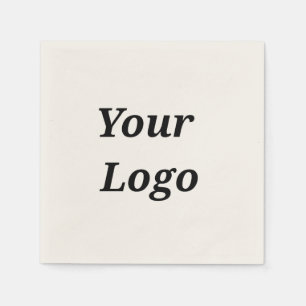 Eenvoudige elegante logo hier bedrijf napk servet