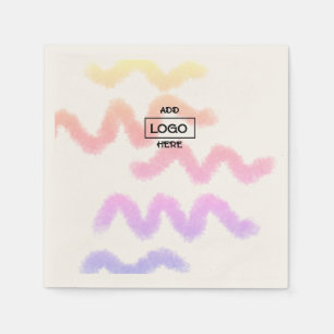 Eenvoudige elegante logo hier bedrijf napk servet