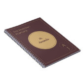Eenvoudige Elegante Luxe Purple Gouden Bruiloft Notitieboek (Rechterzijde)