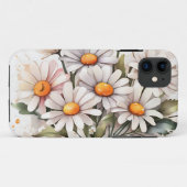 Eenvoudige elegante madeliefjes Case-Mate iPhone case (Achterkant (horizontaal))