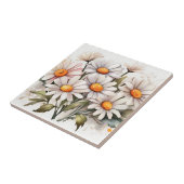 Eenvoudige elegante madeliefjes tegeltje (Zijkant)