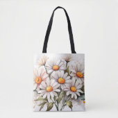 Eenvoudige elegante madeliefjes tote bag (Voorkant)