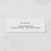 Eenvoudige elegante make-up artiest rode kussen li mini visitekaartje (Achterkant)