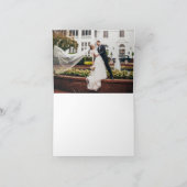 Eenvoudige Elegante Marineblauwe Foto Vouwkaart Be Bedankkaart (Binnen)