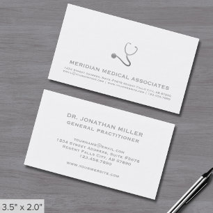 Eenvoudige Elegante Medische Visitekaartjes
